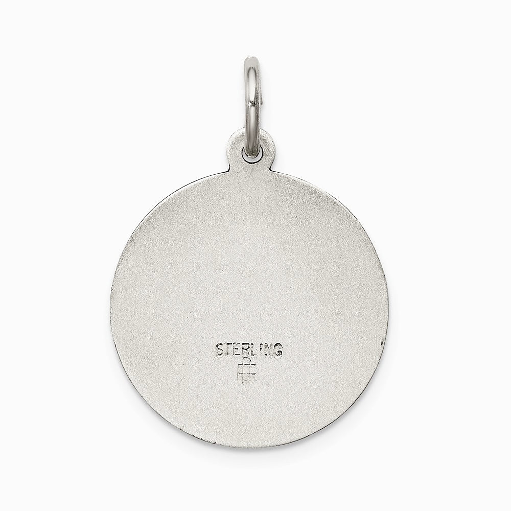 Sterling Silver Antiqued Sacred Heart of Mary Medal - Product Photo