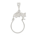 Sterling Silver Dolphin Charm Holder - Product Photo