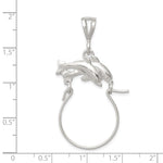 Sterling Silver Dolphin Charm Holder - Product Photo