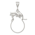 Sterling Silver Dolphin Charm Holder - Product Photo