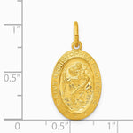 24K Gold-plated Sterling Silver Saint Christopher Medal - Product Photo