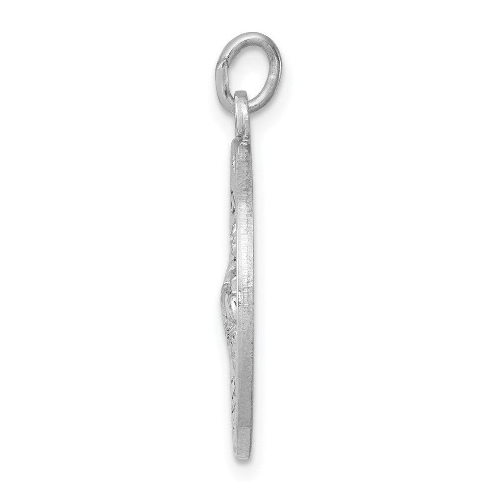 Sterling Silver Rhodium-plated Saint Jude Thaddeus Medal - Product Photo