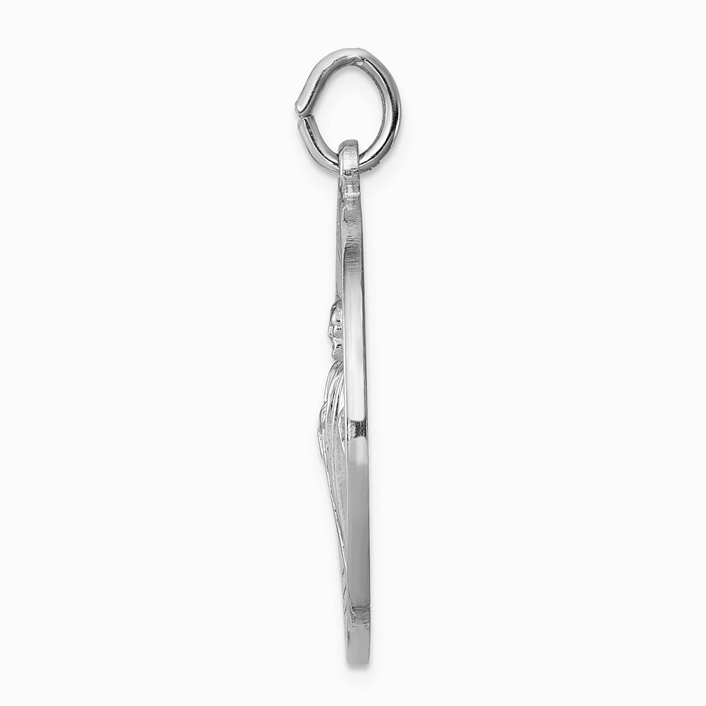 Sterling Silver Rhodium-plated Saint Jude Thaddeus Medal - Product Photo