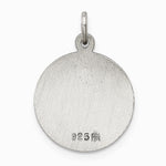Sterling Silver Antiqued Saint Lucy Medal - Product Photo