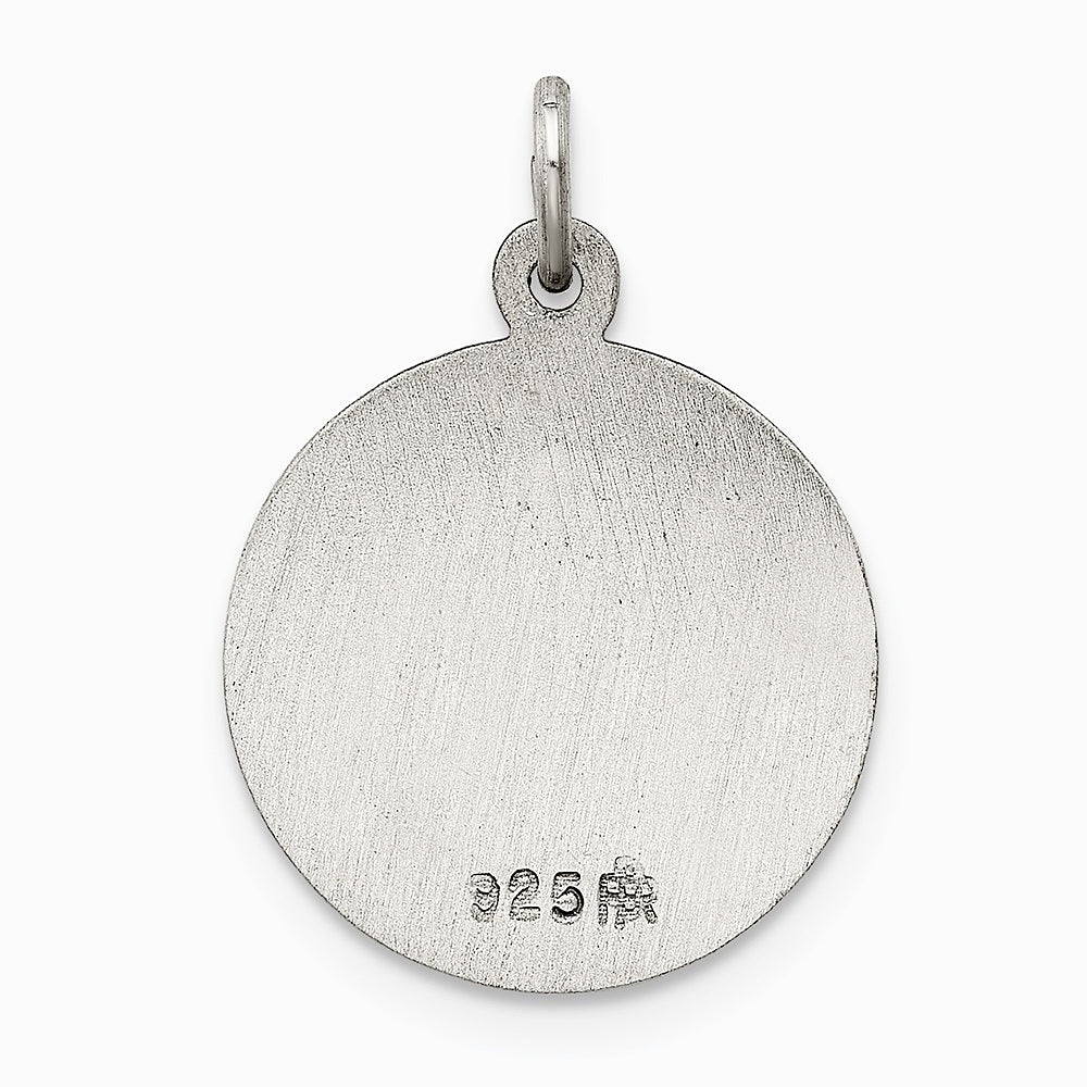 Sterling Silver Antiqued Saint Lucy Medal - Product Photo