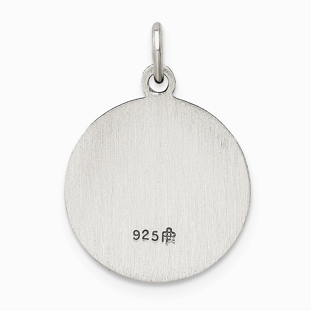 Sterling Silver Antiqued Saint Francis of Assisi Medal - Product Photo