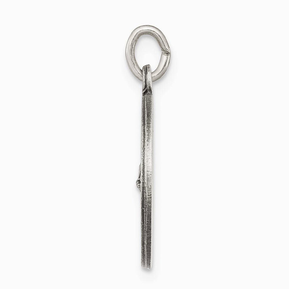 Sterling Silver Antiqued Saint Gerard Medal - Product Photo