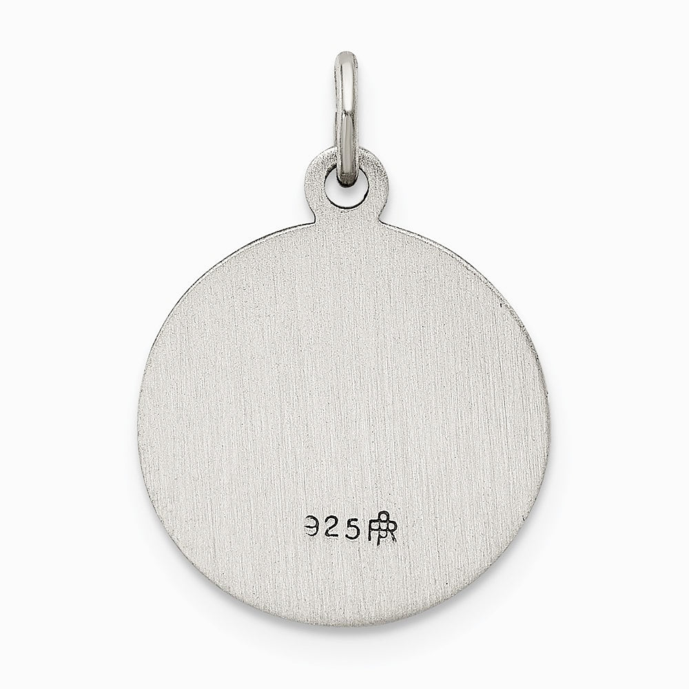 Sterling Silver Antiqued Saint Gerard Medal - Product Photo