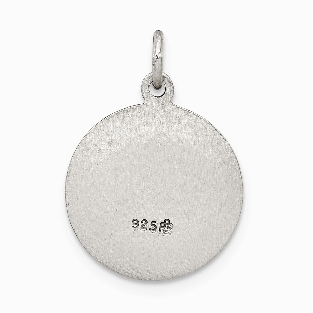 Sterling Silver Antiqued Saint Martha Medal - Product Photo