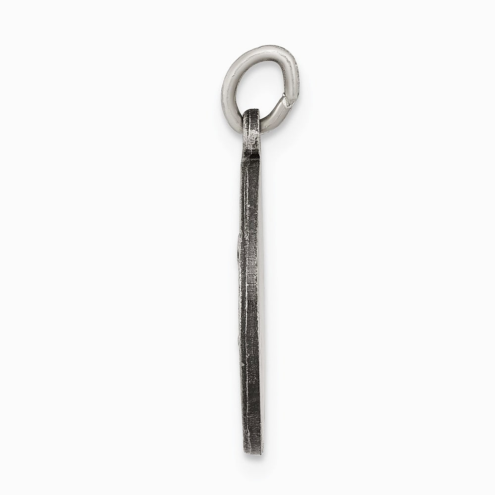 Sterling Silver Antiqued Saint Matthew Medal - Product Photo