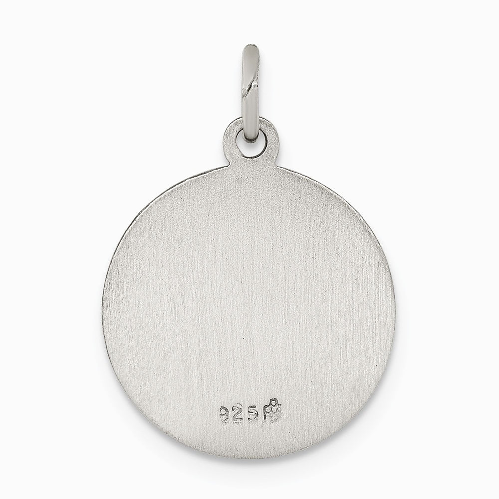 Sterling Silver Antiqued Saint Matthew Medal - Product Photo