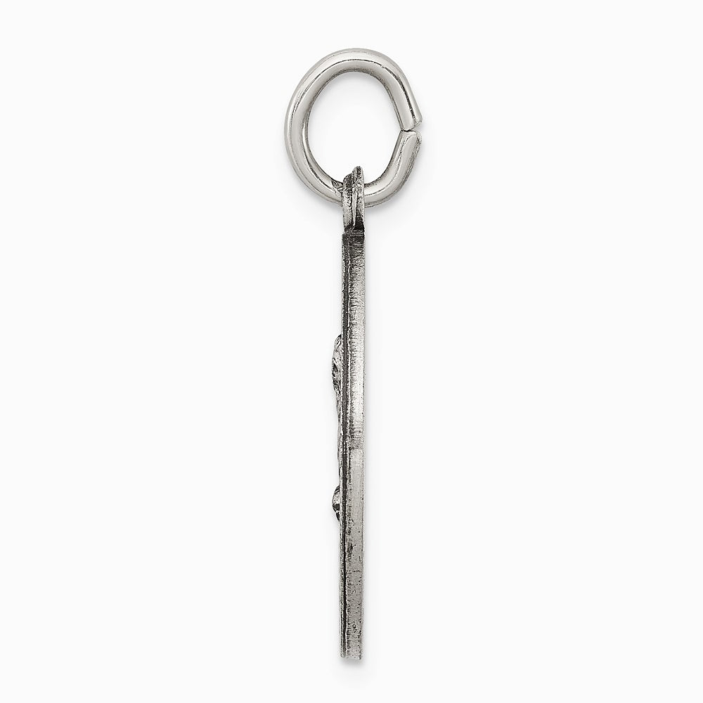 Sterling Silver Antiqued Saint Matthew Medal - Product Photo