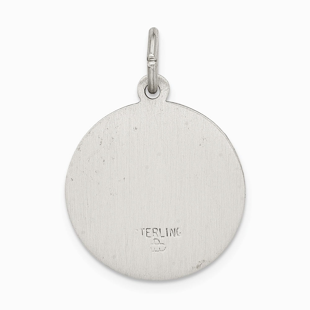 Sterling Silver Antiqued Saint Roch Medal - Product Photo