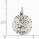 Sterling Silver Antiqued Saint Roch Medal - Product Photo