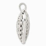 Sterling Silver Filigree Puffed Heart Pendant - Product Photo