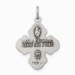 Sterling Silver Antiqued Reservible 4-way Medal - Product Photo