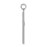 Sterling Silver Rhodium-plated Diamond Cut Cross Pendant - Product Photo