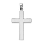Sterling Silver Rhodium-plated Diamond Cut Cross Pendant - Product Photo