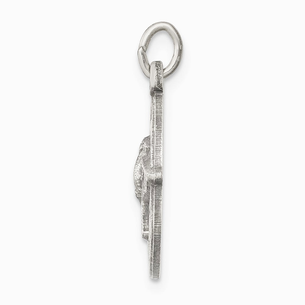 Sterling Silver Antiqued Holy Spirit Medal - Product Photo