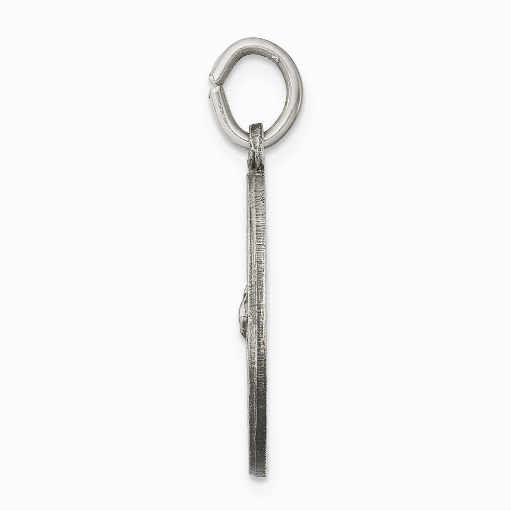 Sterling Silver Antiqued Holy Spirit Medal - Product Photo