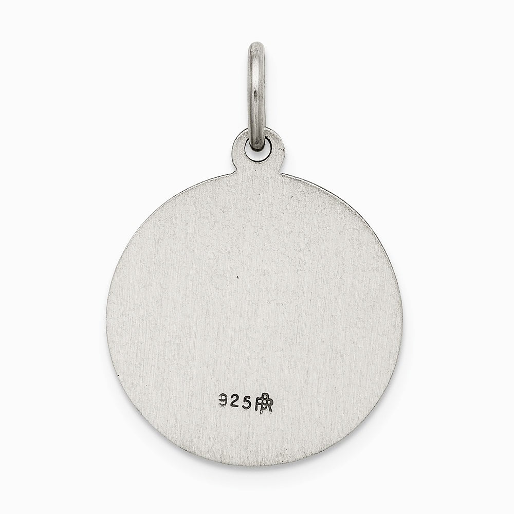 Sterling Silver Antiqued Holy Spirit Medal - Product Photo