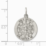 Sterling Silver Antiqued Holy Spirit Medal - Product Photo