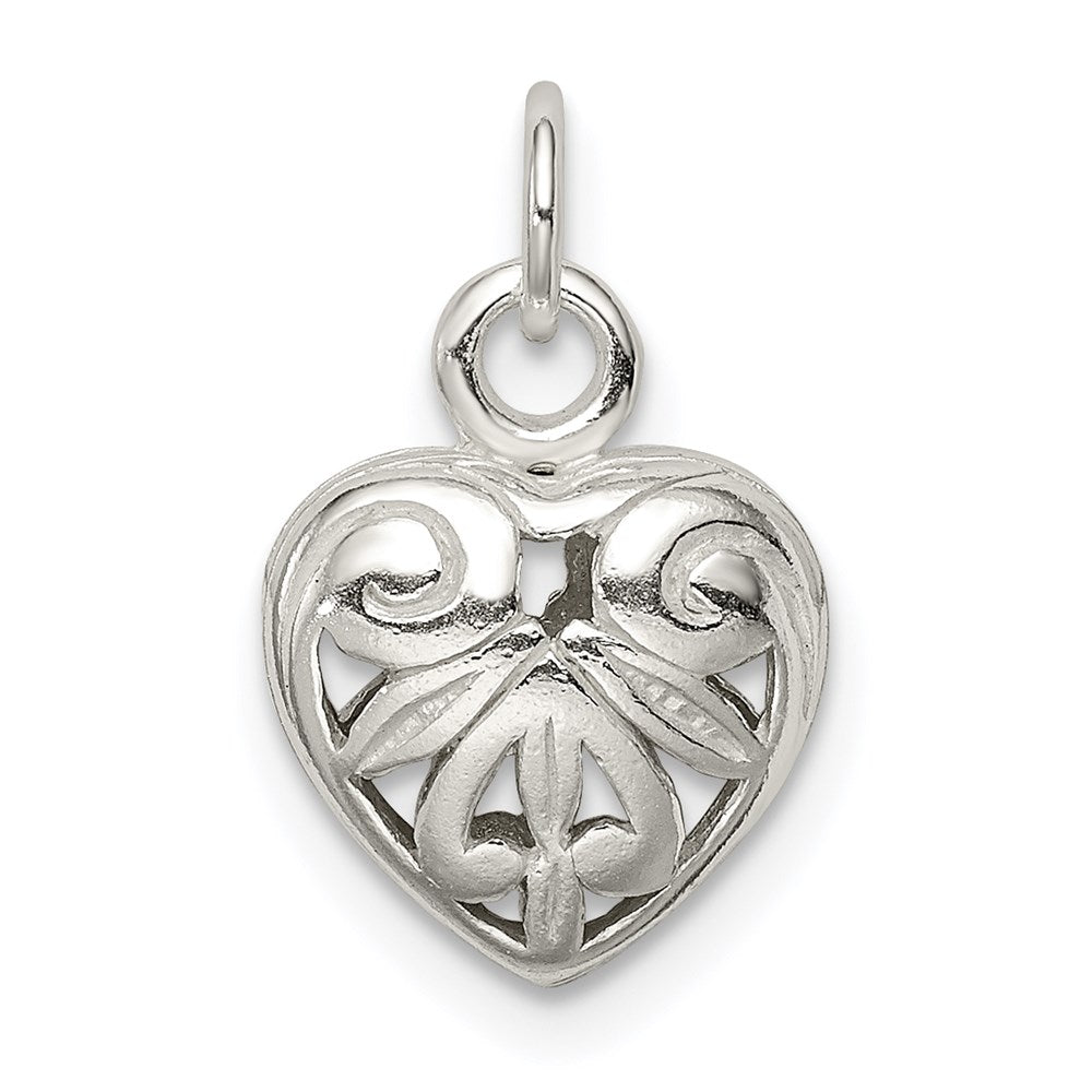 Sterling Silver Heart Charm - Product Photo