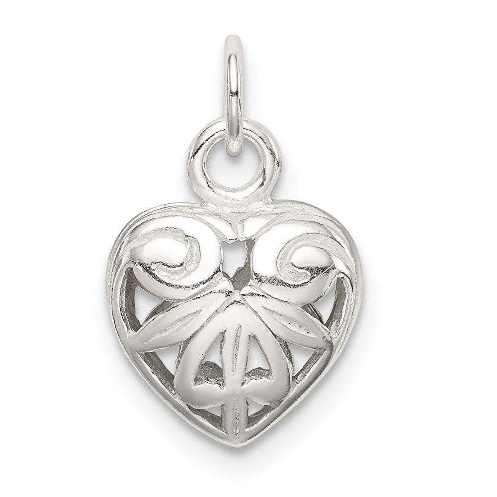 Sterling Silver Heart Charm - Product Photo