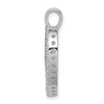 Sterling Silver Rhodium-plated CZ Open Heart MOM Pendant - Product Photo