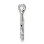 Sterling Silver Rhodium-plated CZ Hearts Pendant - Product Photo