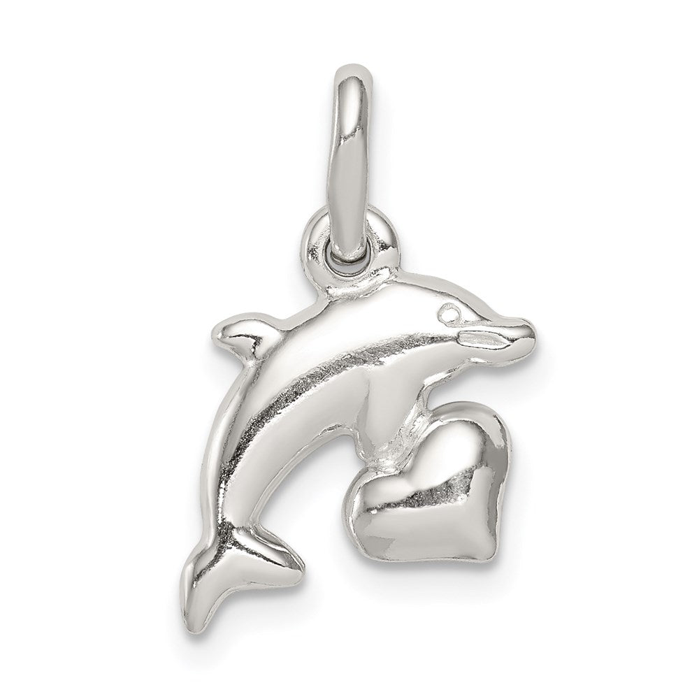 Sterling Silver Dolphin Pendant - Product Photo