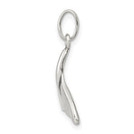 Sterling Silver Whale Tail Charm - Product Photo