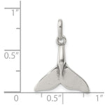 Sterling Silver Whale Tail Charm - Product Photo