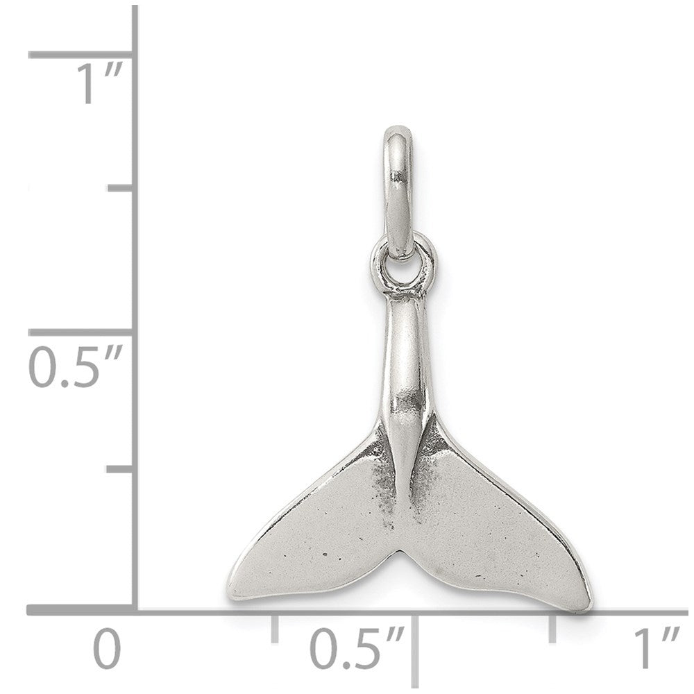 Sterling Silver Whale Tail Charm - Product Photo