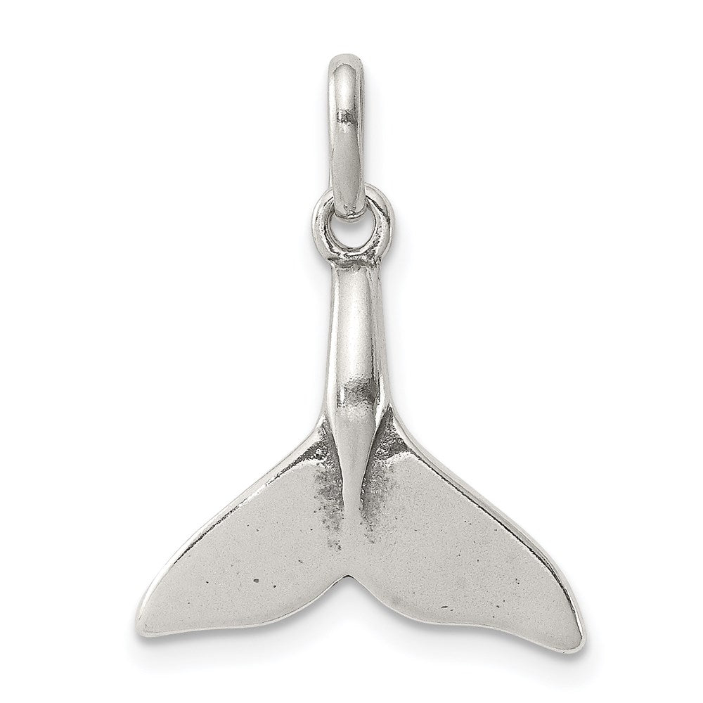 Sterling Silver Whale Tail Charm - Product Photo
