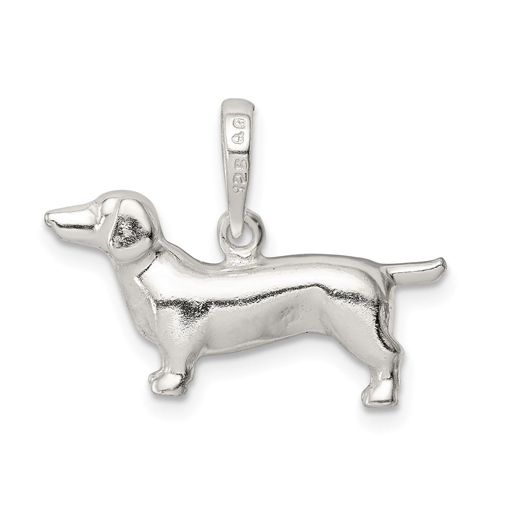 Sterling Silver Dachshund Pendant - Product Photo