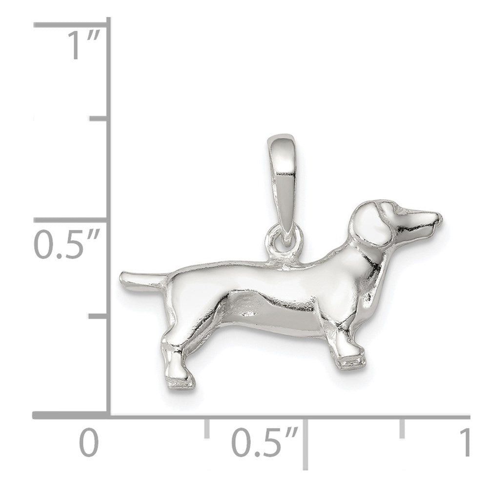 Sterling Silver Dachshund Pendant - Product Photo