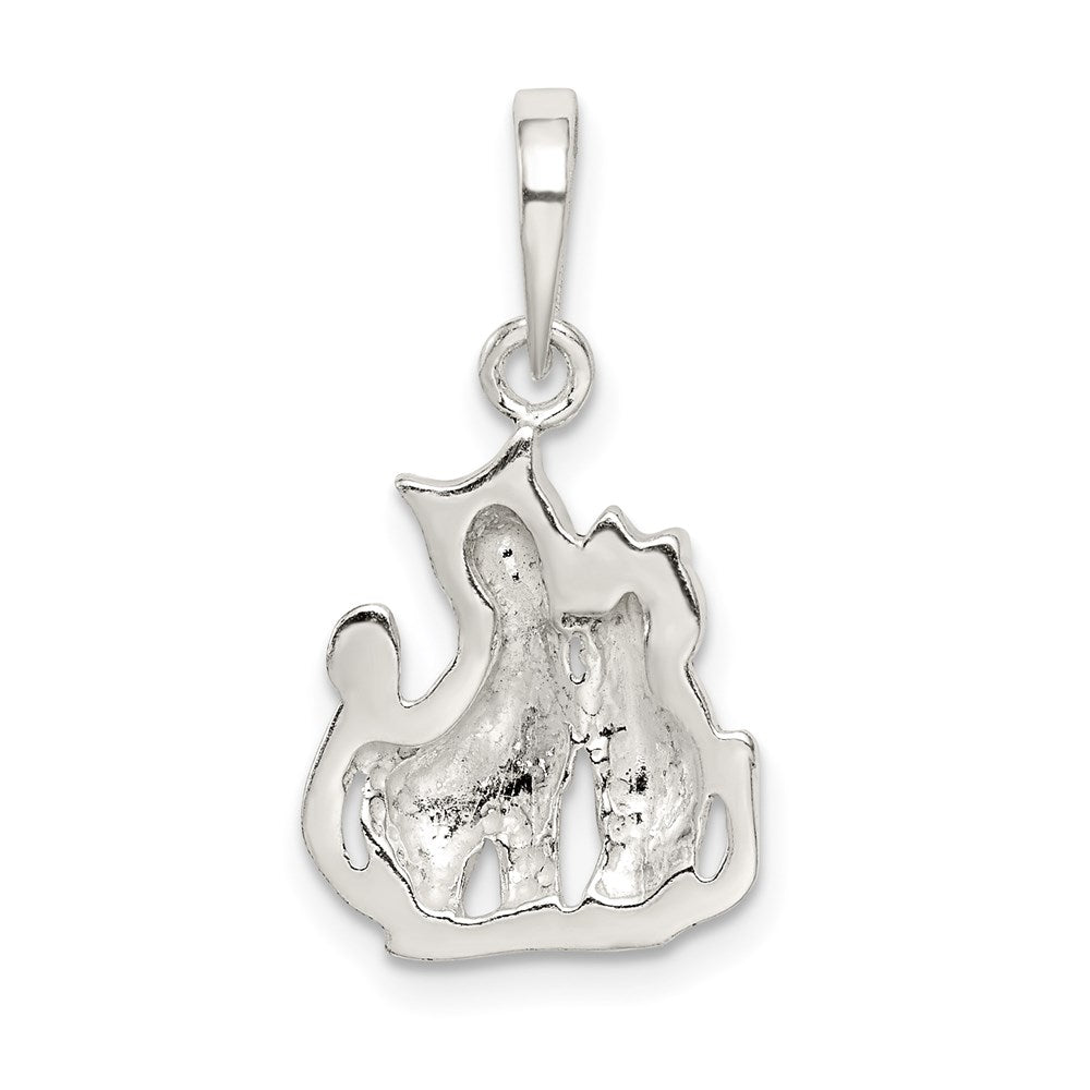 Sterling Silver Cats Pendant - Product Photo