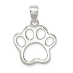 Sterling Silver Paw Pendant - Product Photo