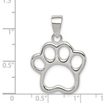 Sterling Silver Paw Pendant - Product Photo