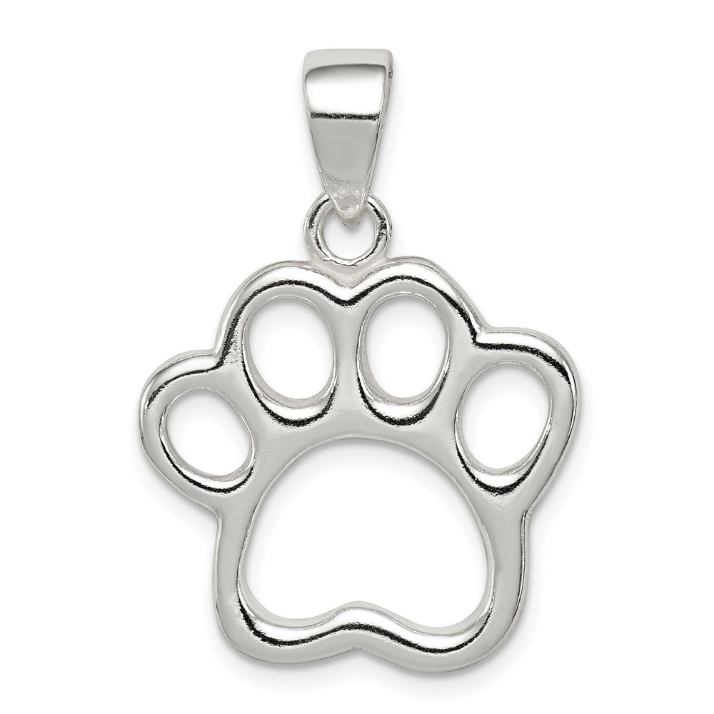 Sterling Silver Paw Pendant - Product Photo
