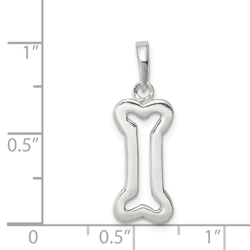Sterling Silver Bone Pendant - Product Photo