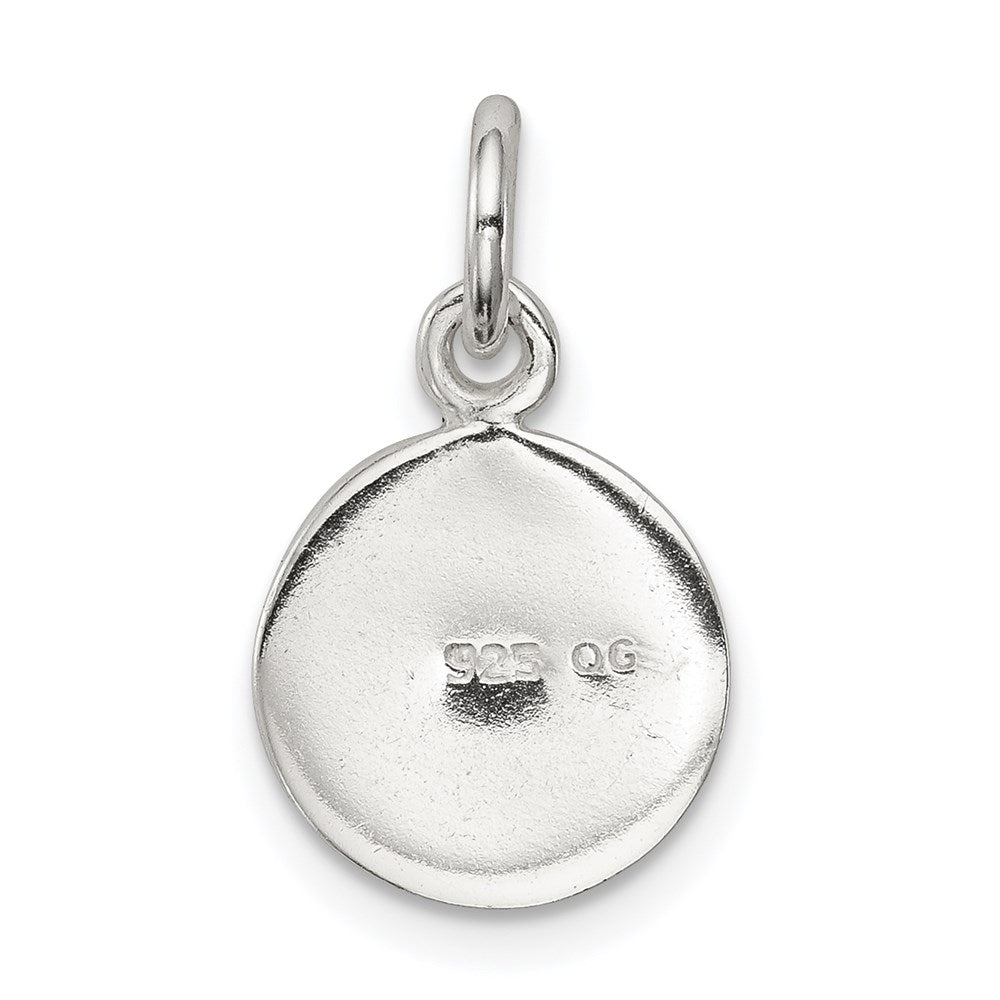 Sterling Silver Enameled Soccer Ball Charm - Product Photo