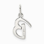 Sterling Silver Letter B Initial Charm - Product Photo