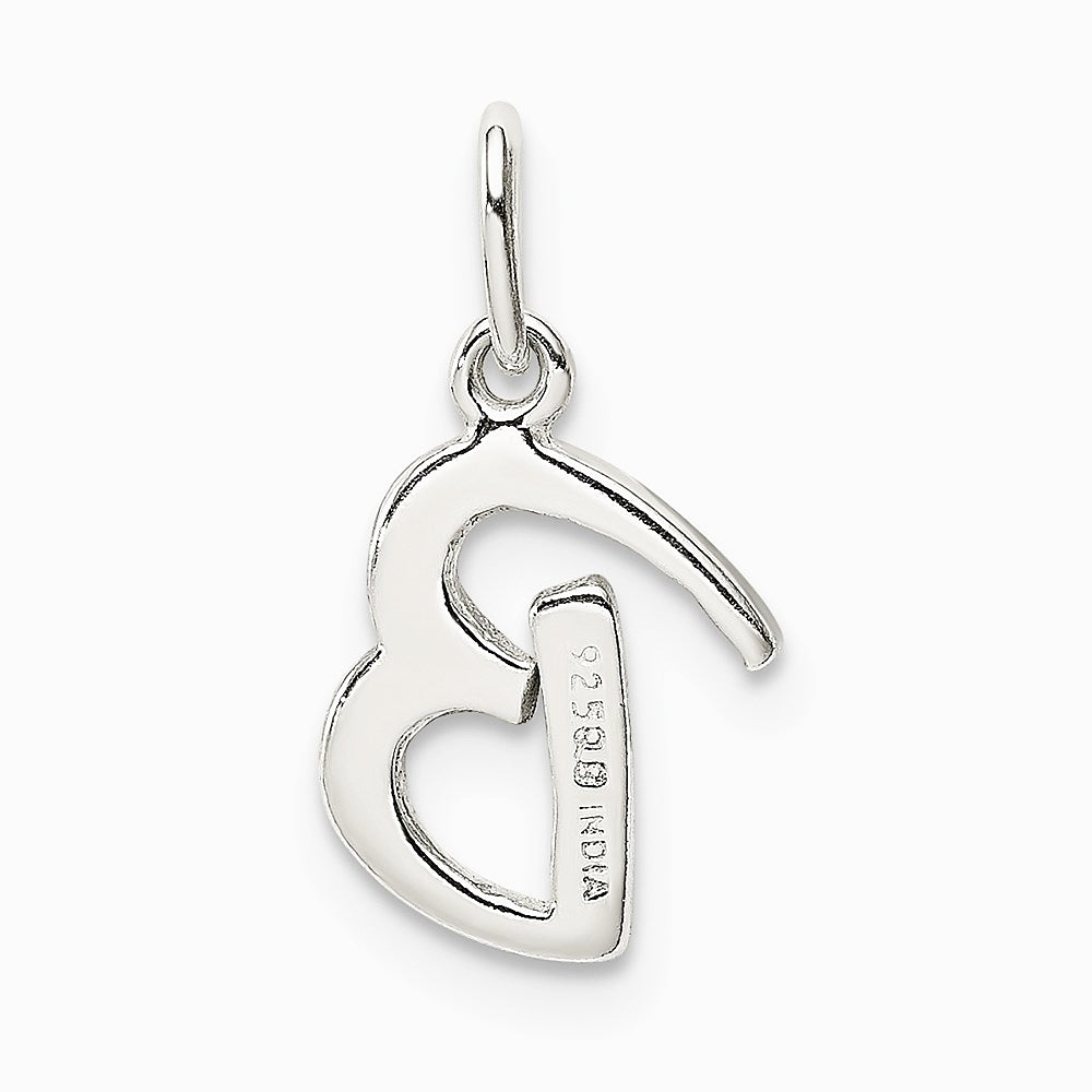 Sterling Silver Letter B Initial Charm - Product Photo