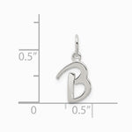 Sterling Silver Letter B Initial Charm - Product Photo