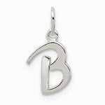 Sterling Silver Letter B Initial Charm - Product Photo