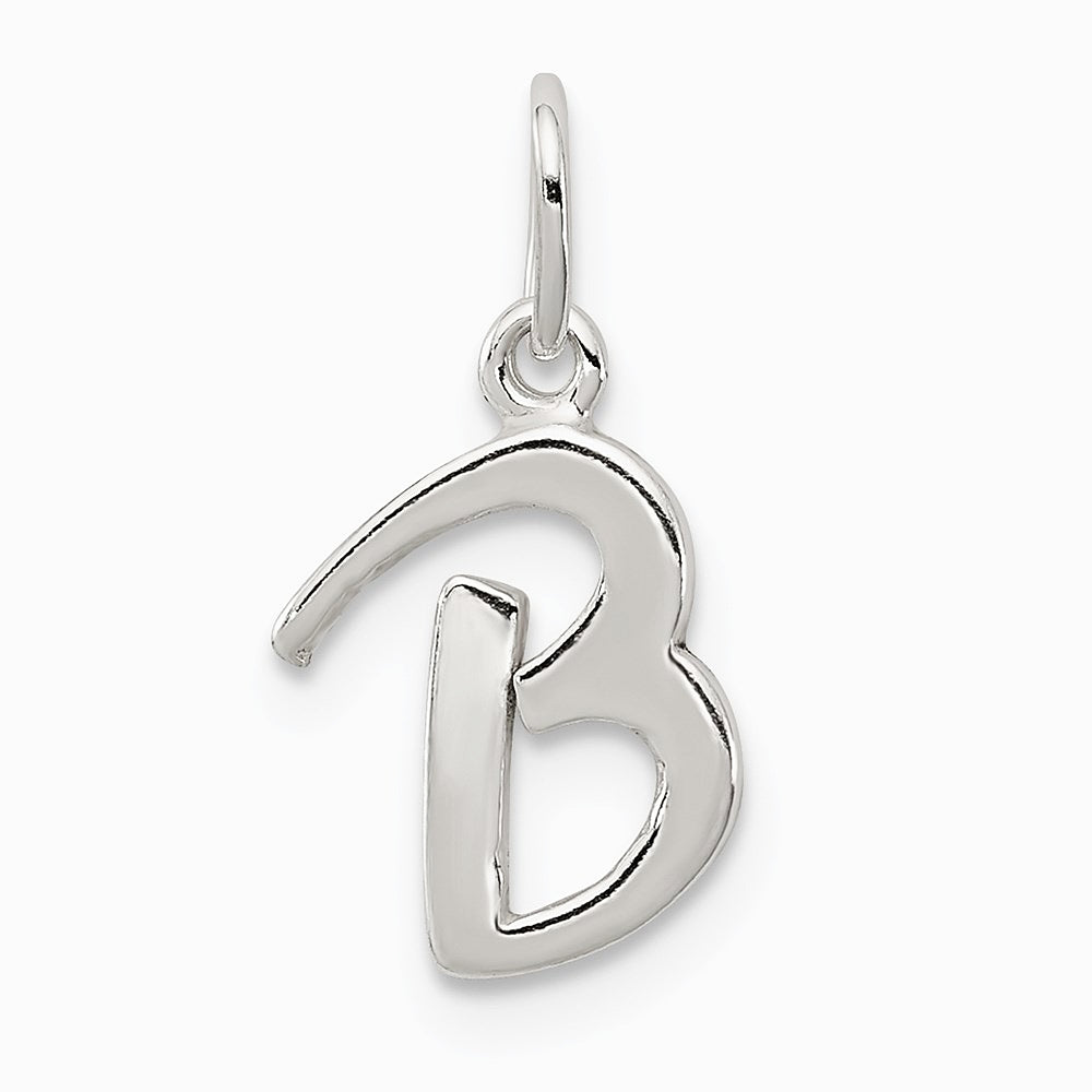Sterling Silver Letter B Initial Charm - Product Photo