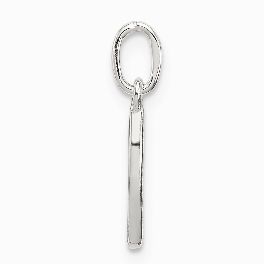 Sterling Silver Letter V Initial Charm - Product Photo
