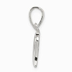 Sterling Silver Letter W Initial Pendant - Product Photo